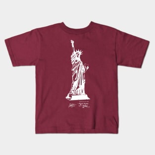 NYC Statue of Liberty Patent Kids T-Shirt